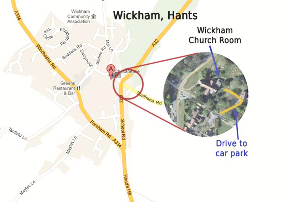 Wickham Church Room map